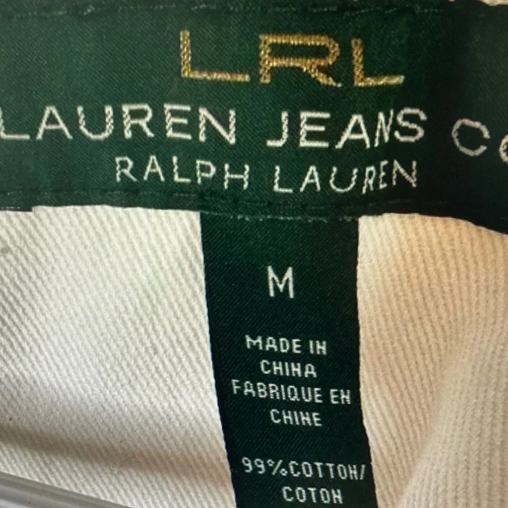 Lauren Ralph Lauren White Denim Jean Jacket med - Picture 4 of 6